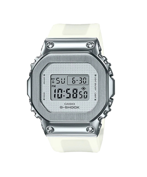 CASIO MID YEAR SALE G-SHOCK นาฬิกาข้อมือ นาฬิกากันน้ำ นาฬิกาของแท้ ประกันศูนย์ CMG 1 ปี รุ่น GM-S5600SK-7D นาฬิกาสีเงิน