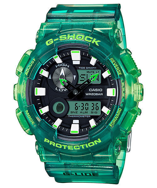 CASIO G-SHOCK นาฬิกาข้อมือ นาฬิกากันน้ำ นาฬิกาของแท้ ประกันศูนย์ CMG 1 ปี รุ่น GAX-100MSA-3A นาฬิกาสีเขียว