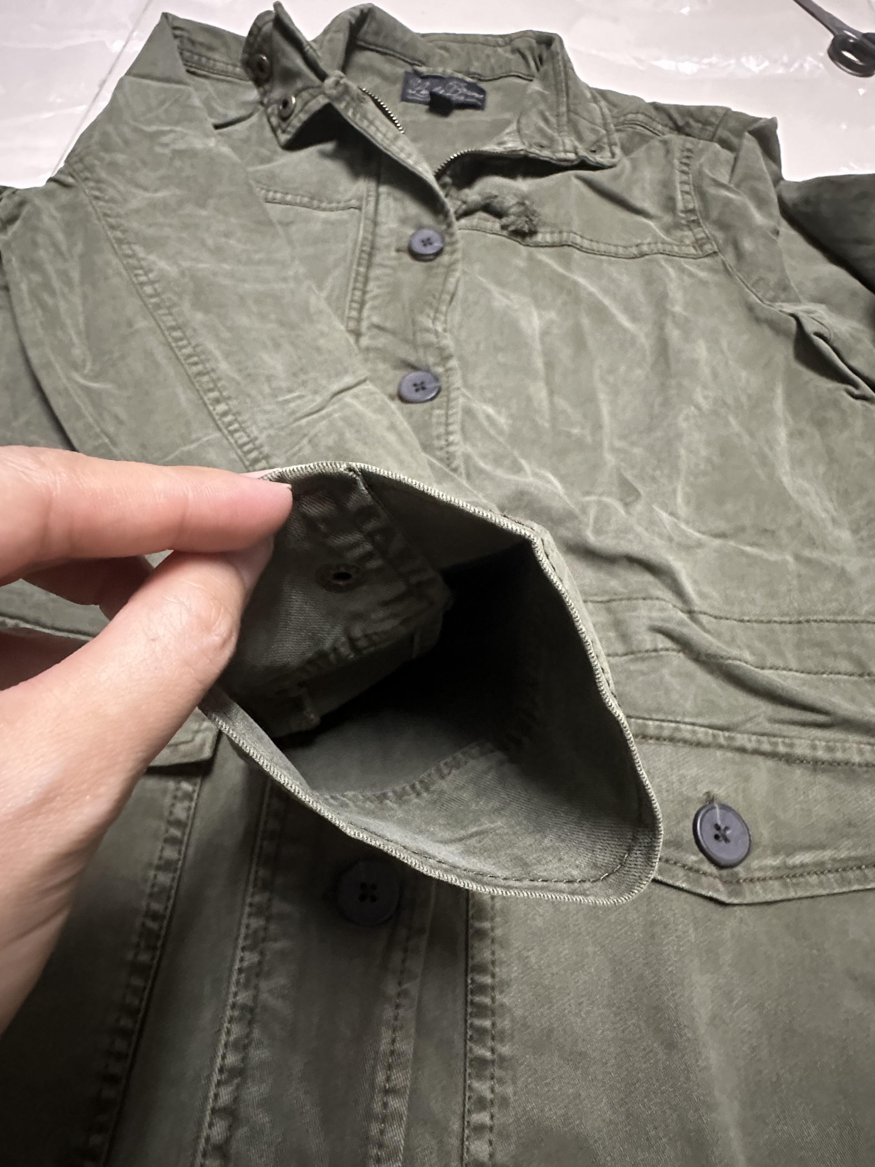 LUCKY BRAND เสื้อนอกเขียวทหาร เสื้อแจ็คเก็ต แนวทหาร แพทเทิน Lucky brandสวย เท่ห์ มาก แบรนด์ In extenso สำเนา เขียว