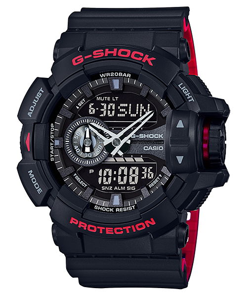 CASIO G-SHOCK นาฬิกาข้อมือ นาฬิกากันน้ำ นาฬิกาของแท้ ประกันศูนย์ CMG 1 ปี รุ่น GA-400HR-1A นาฬิกาสีดำ