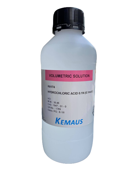 Hydrochloric Acid 0.1N(0.1mol/L) ,Volumetric Solution 1 L. "KemAus"