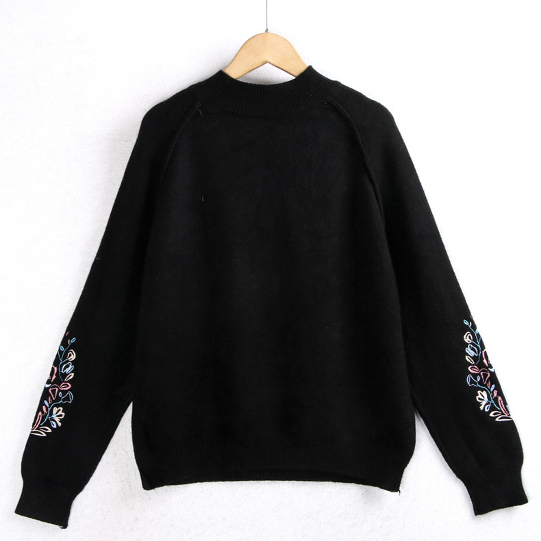 เสื้อหนาวไหมพรม ไหมพรมถัก เนื้อไหม นุ่ม สวย งานปักปลายแขน
