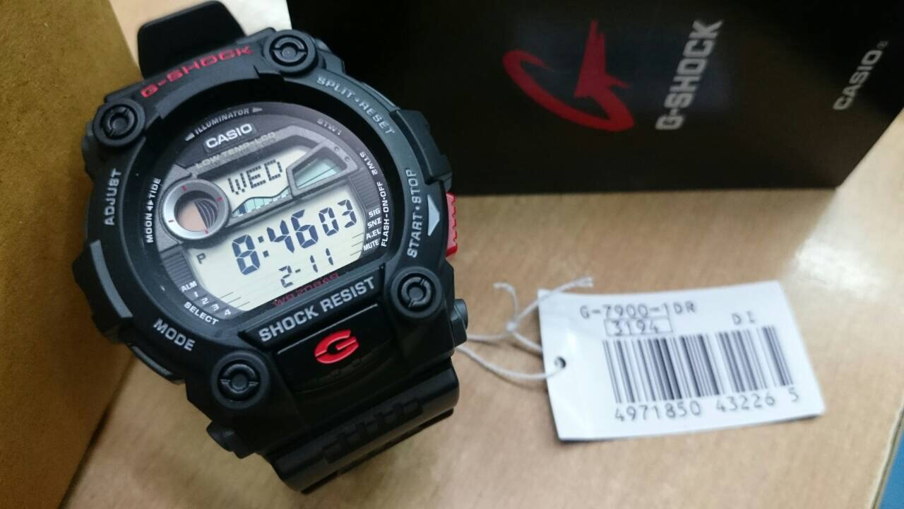 CASIO G-SHOCK นาฬิกาข้อมือ นาฬิกากันน้ำ นาฬิกาของแท้ ประกันศูนย์ CMG 1 ปี รุ่น G-7900-1D นาฬิกาสีดำ