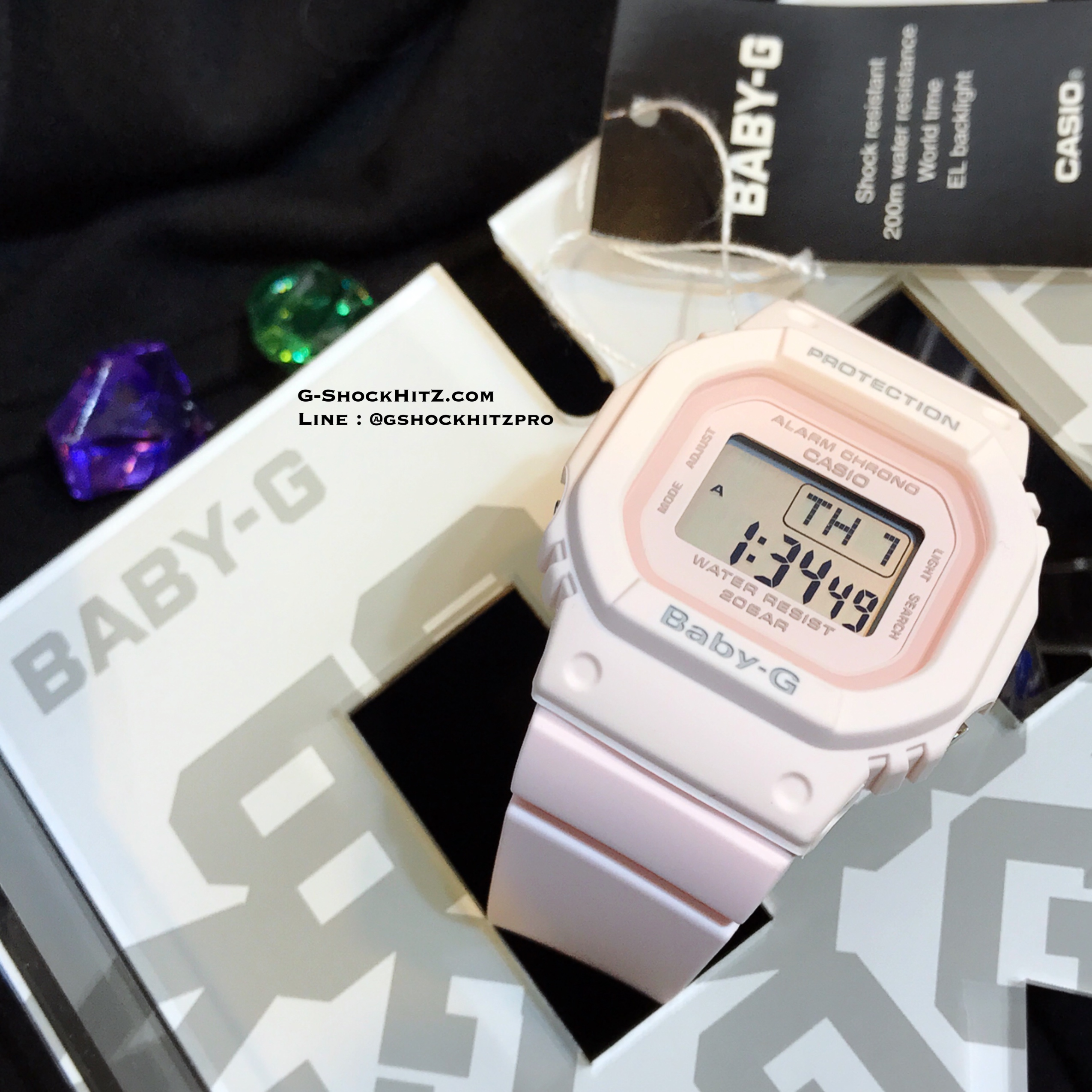CASIO BABY-G นาฬิกาข้อมือ นาฬิกากันน้ำ นาฬิกาของแท้ ประกันศูนย์ CMG 1 ปี รุ่น BGD-560-4 นาฬิกาสีชมพู