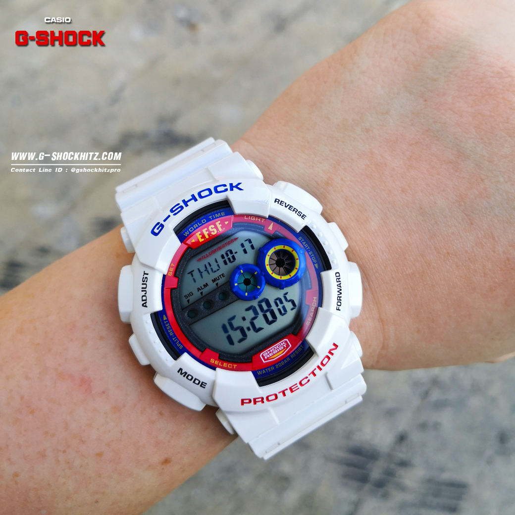 CASIO G-SHOCK นาฬิกาข้อมือ นาฬิกากันน้ำ นาฬิกาของแท้ ประกันศูนย์ CMG 1 ปี รุ่น GD-100 GUNDAM Mobile Suit นาฬิกาสีขาว