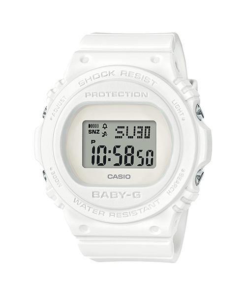 CASIO BABY-G นาฬิกาข้อมือ นาฬิกากันน้ำ นาฬิกาของแท้ ประกันศูนย์ CMG 1 ปี รุ่น BGD-570-7D นาฬิกาสีขาว