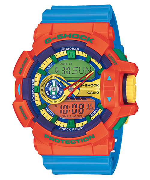 CASIO MID YEAR SALE G-SHOCK พร้อมส่ง นาฬิกาข้อมือ นาฬิกากันน้ำ นาฬิกาของแท้ ประกันศูนย์ CMG 1 ปี รุ่น GA-400-4A นาฬิกาสีส้ม
