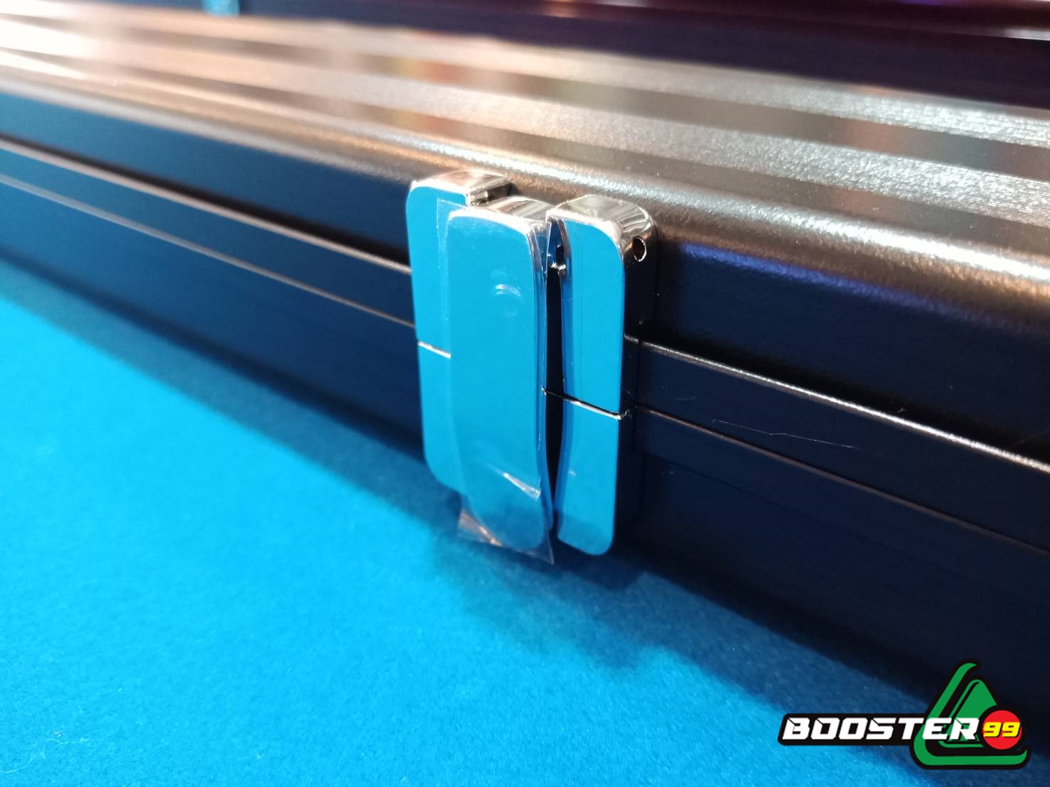 กล่อง ไม้คิว ท่อนเดียว 2ช่อง อลูมิเนียม คุณภาพ 3A หัวหุ่ม โครเมี่ยม *เปิด/ปิด ไม่มีเสียง (ราคาต่อ 1 ใบ)