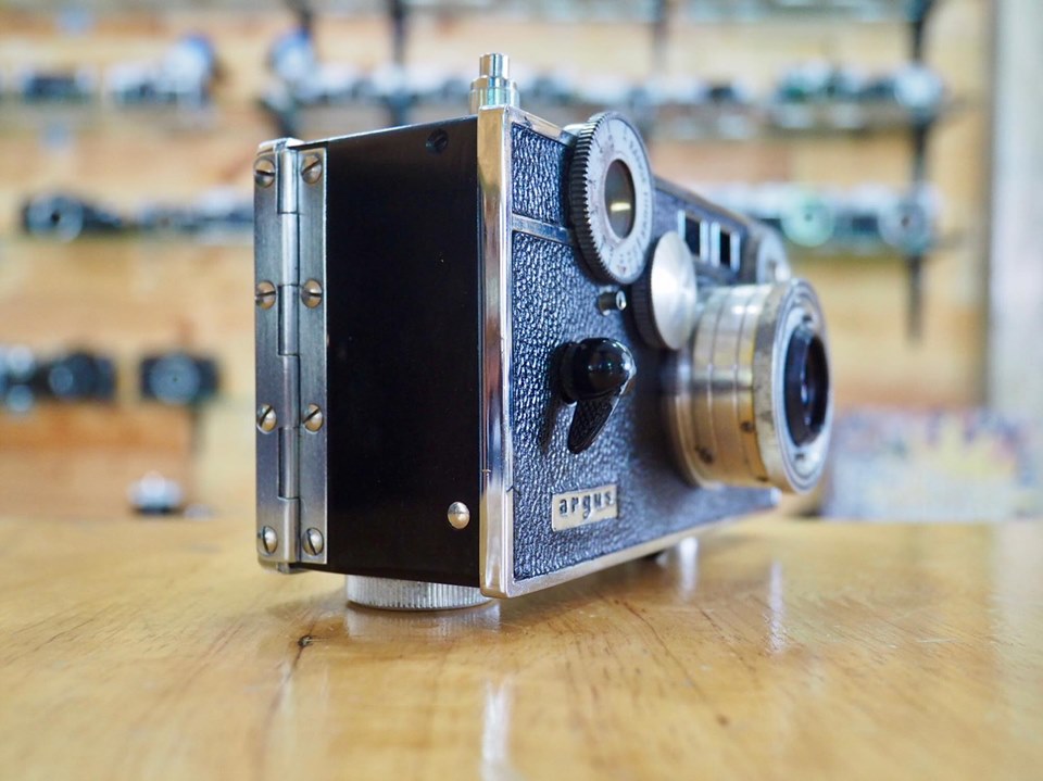 argus C3 COATED CINTAR 50MM f/3.5 革ケース付 1956, Vintage Argus 50mm F/3.5 Coated Cintar Camera, Made in