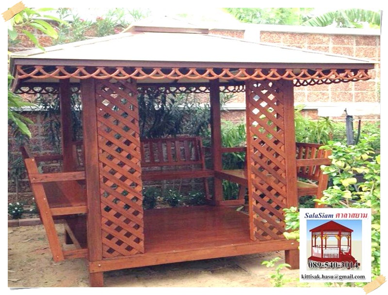 รหัสสินค้า : SL-012 : ศาลาทางบาหลี สีเสาเหลี่ยม ขนาด 2 X 2 X 3 เมตร