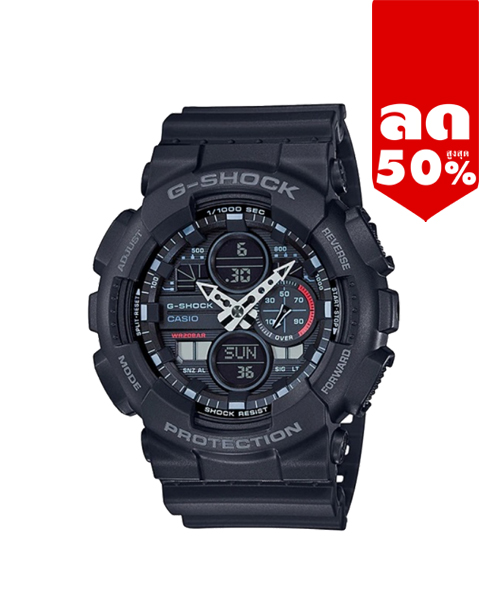 CASIO G-SHOCK นาฬิกาข้อมือ นาฬิกากันน้ำ นาฬิกาของแท้ ประกันศูนย์ CMG 1 ปี รุ่น GA-140-1A1 นาฬิกาสีดำ