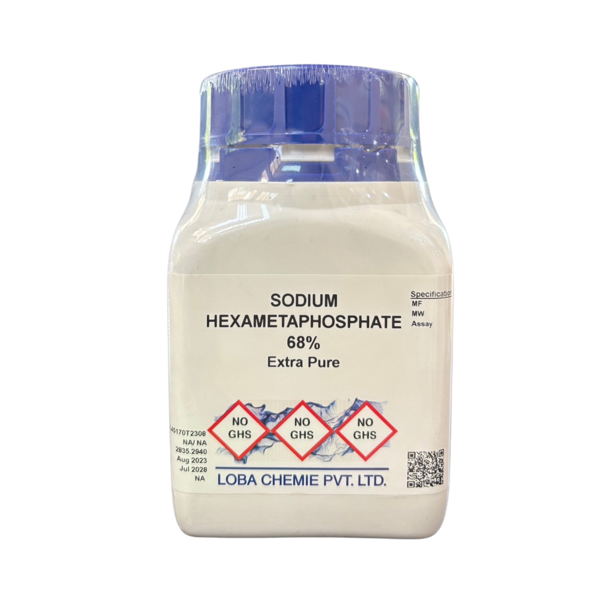 Sodium Hexametaphosphate 68%, Extra Pure 500 g. Loba Chemie™