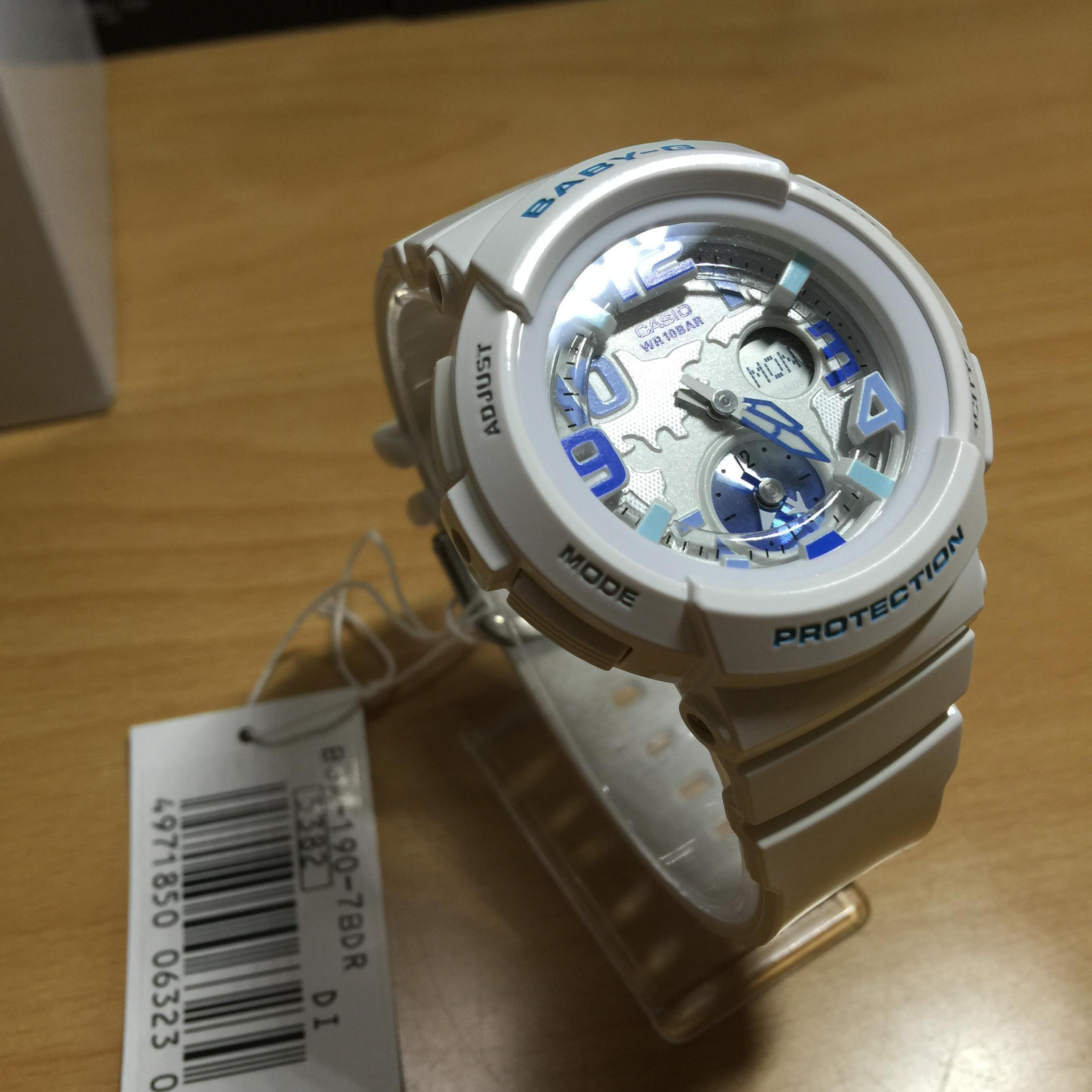 CASIO BABY-G นาฬิกาข้อมือ นาฬิกากันน้ำ นาฬิกาของแท้ ประกันศูนย์ CMG 1 ปี รุ่น BGA-190-7B นาฬิกาสีขาว