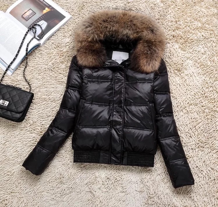 เสื้อกันหนาว ขนเป็ด แต่งหมวกฮูท สีดำ brandname ดัง ยุโรป MONCLER