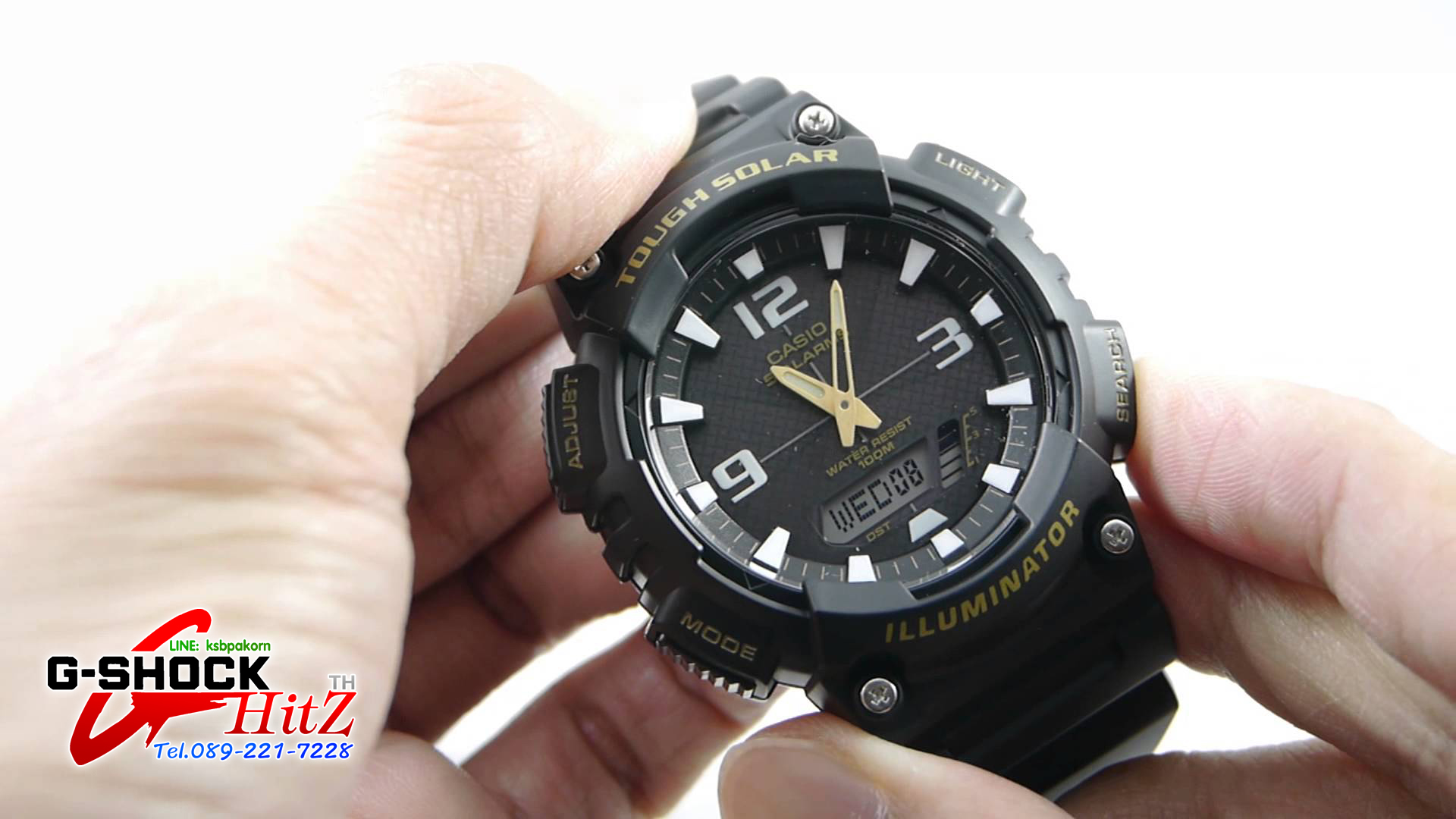 CASIO นาฬิกาคาสิโอ นาฬิกาข้อมือ นาฬิกากันน้ำ นาฬิกาของแท้ ประกันศูนย์ CMG 1 ปี รุ่น AQ-S810W-1B นาฬิกาสีดำ