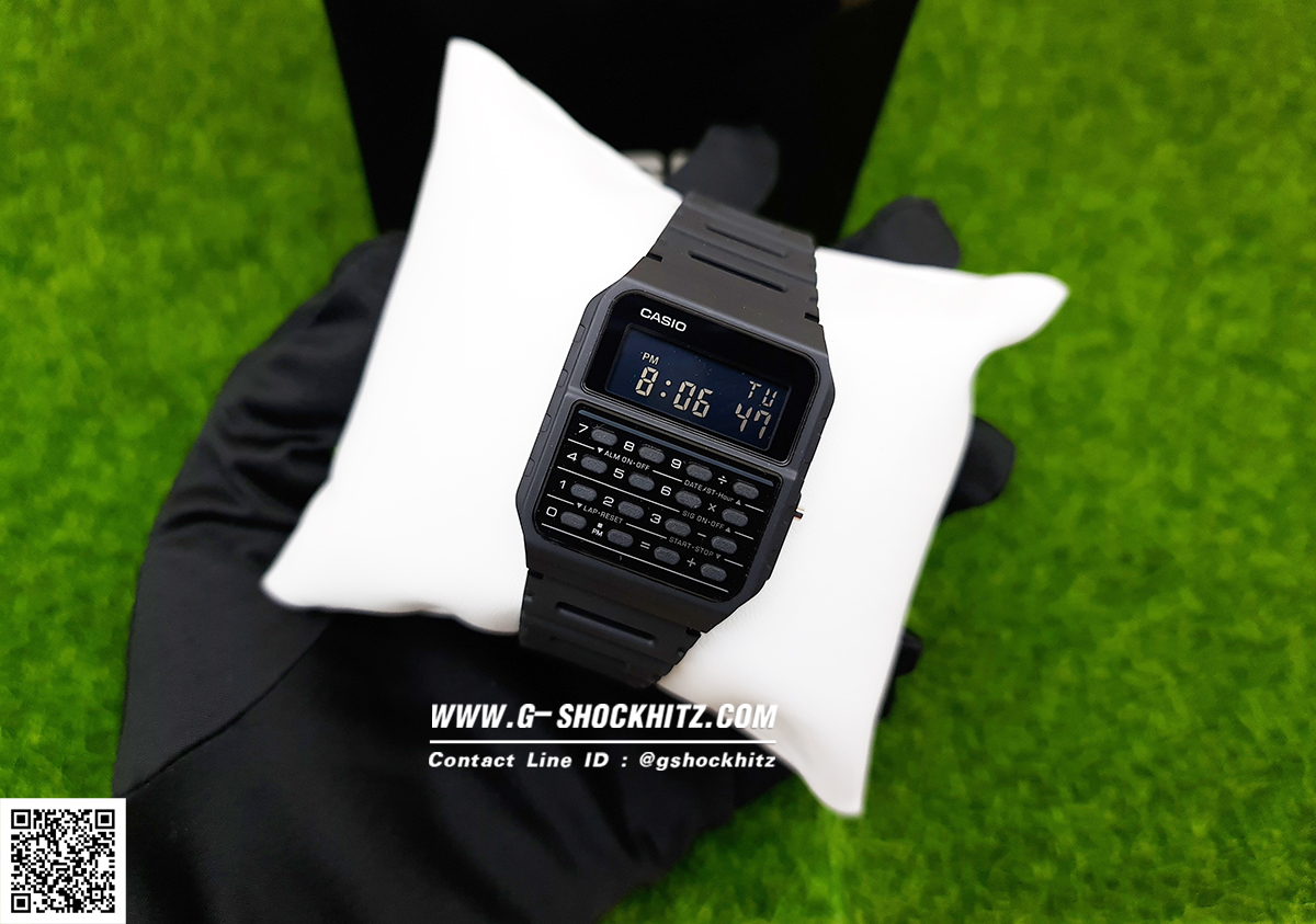 CASIO นาฬิกาคาสิโอ นาฬิกาข้อมือ นาฬิกากันน้ำ นาฬิกาของแท้ ประกันศูนย์ CMG 1 ปี รุ่น CA-53WF-1B นาฬิกาสีดำ