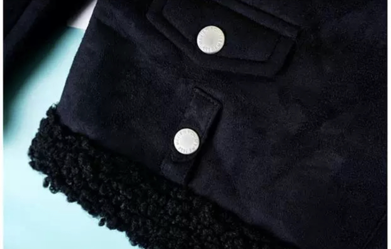 เสื้อโค้ท กันหนาว Pea coat หนังกลับ สีดำ REVIEW ดำ