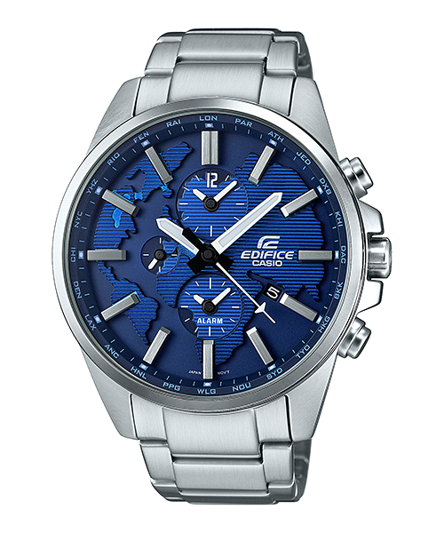 CASIO EDIFICE นาฬิกาข้อมือ นาฬิกากันน้ำ นาฬิกาของแท้ ประกันศูนย์ CMG 1 ปี รุ่น ETD-300D-2A นาฬิกาสีเงิน
