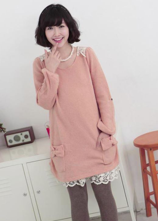 เดรสคลุมท้องสีโอรส น่ารักแบบหวานๆ ใส่ไปงานแต่งงาน ใช่เลย!!