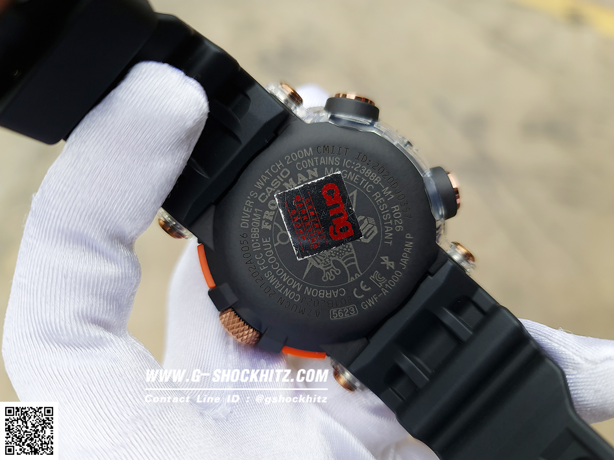 CASIO G-SHOCK นาฬิกาข้อมือ นาฬิกากันน้ำ นาฬิกาของแท้ ประกันศูนย์ CMG 1 ปี รุ่น GWF-A1000BRT-1A นาฬิกาสีดำ