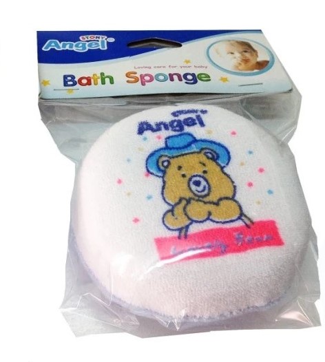 ฟองน้ำอาบน้ำเด็กทารก หุ้มด้วยผ้าขนหนูนุ่มๆ มี2สี