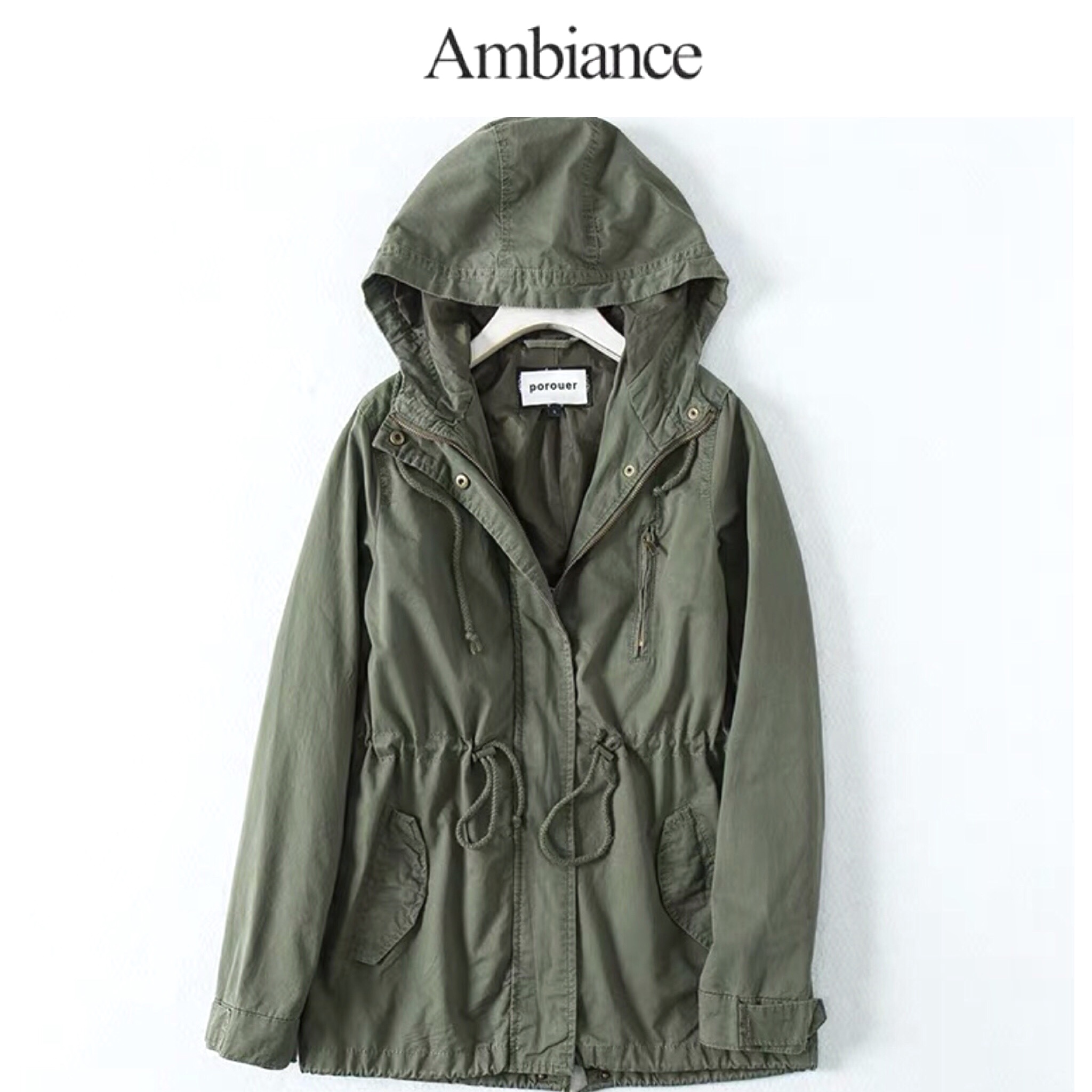 Ambiance เสื้อแจ็คเก็ต เสื้อคลุมฮูทสีดำ เสื้อนอก แนวๆเท่ห์ งานแบรนด์ AMBIANCE สวย เท่ห์มากคะ Size S/M/L/XL สำเนา สำเนา ดำ