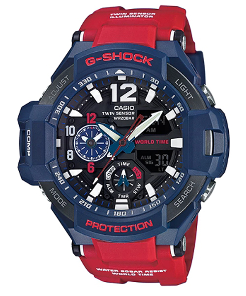 CASIO G-SHOCK นาฬิกาข้อมือ นาฬิกากันน้ำ นาฬิกาของแท้ ประกันศูนย์ CMG 1 ปี รุ่น GA-1100-2A นาฬิกาสีแดง