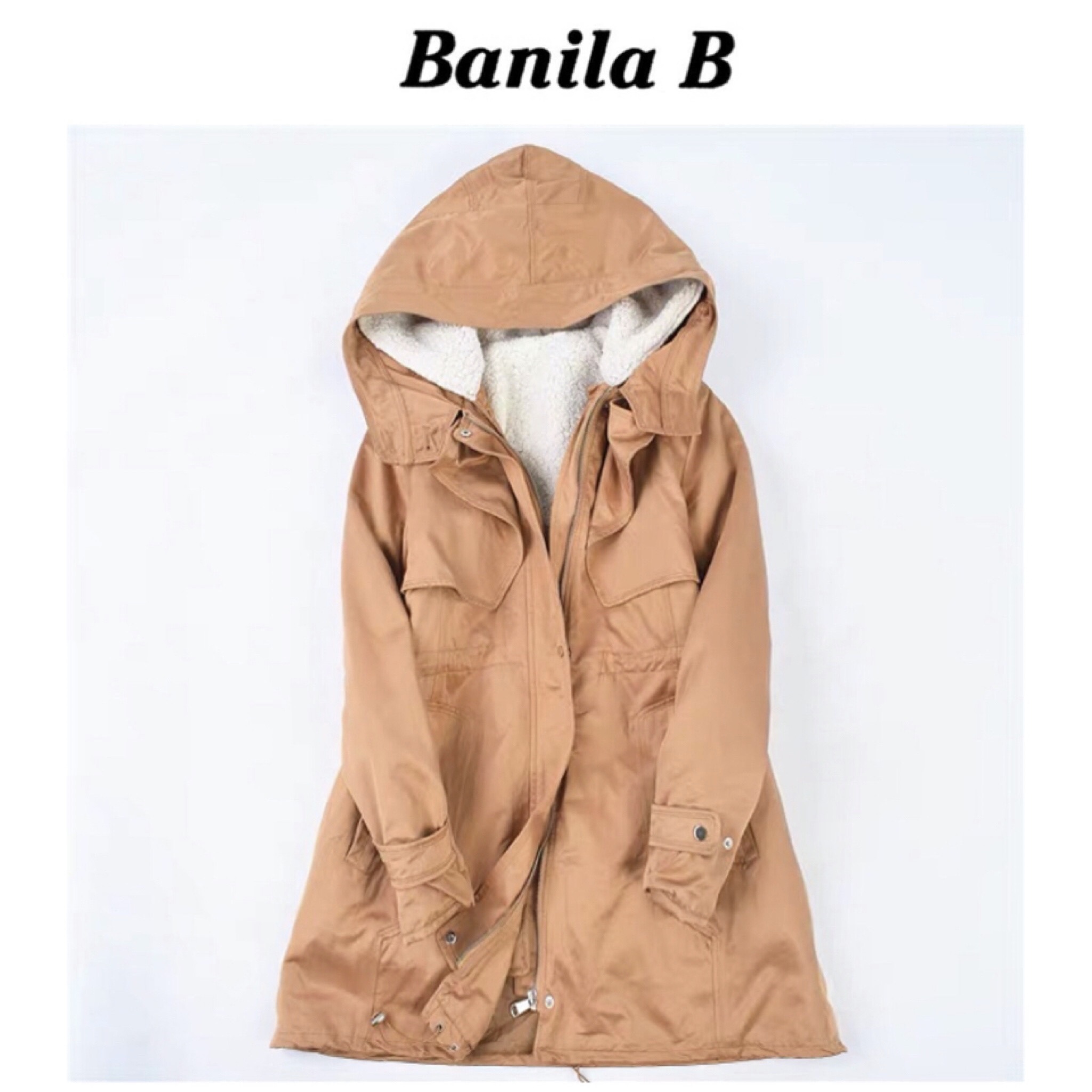 เสื้อโค้ท เสื้อกันหนาว ฮู้ด ซับขนอุ่น Banila B (ขนอุ่นด้านในถอดได้ทั้งชิ้นค่ะ)