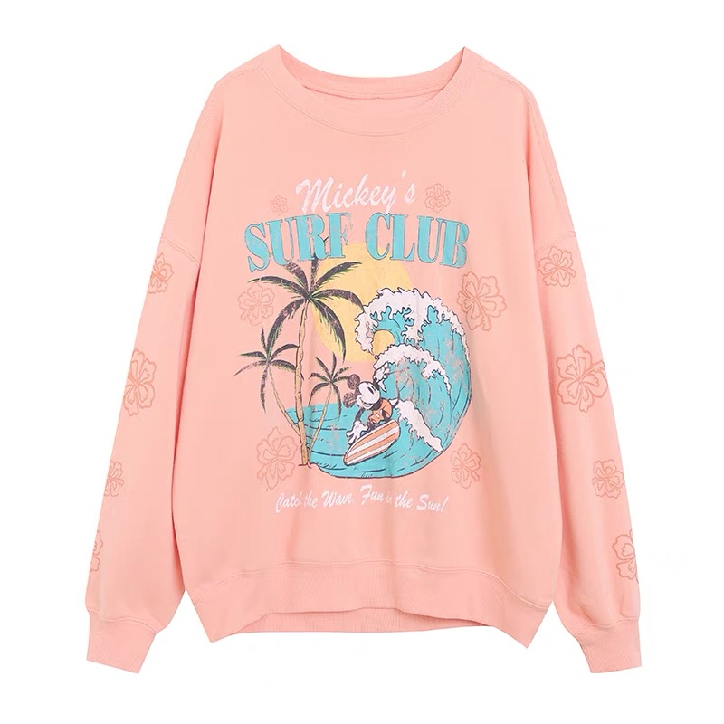 เสื้อสเวตเตอร์ กันหนาว DISNEY เสื้อ MICKEY's Surf club มิคกี้ Mickey mouse งานสกรีน Disney แท้ สำเนา สำเนา สำเนา สำเนา น้ำเงินเขียว