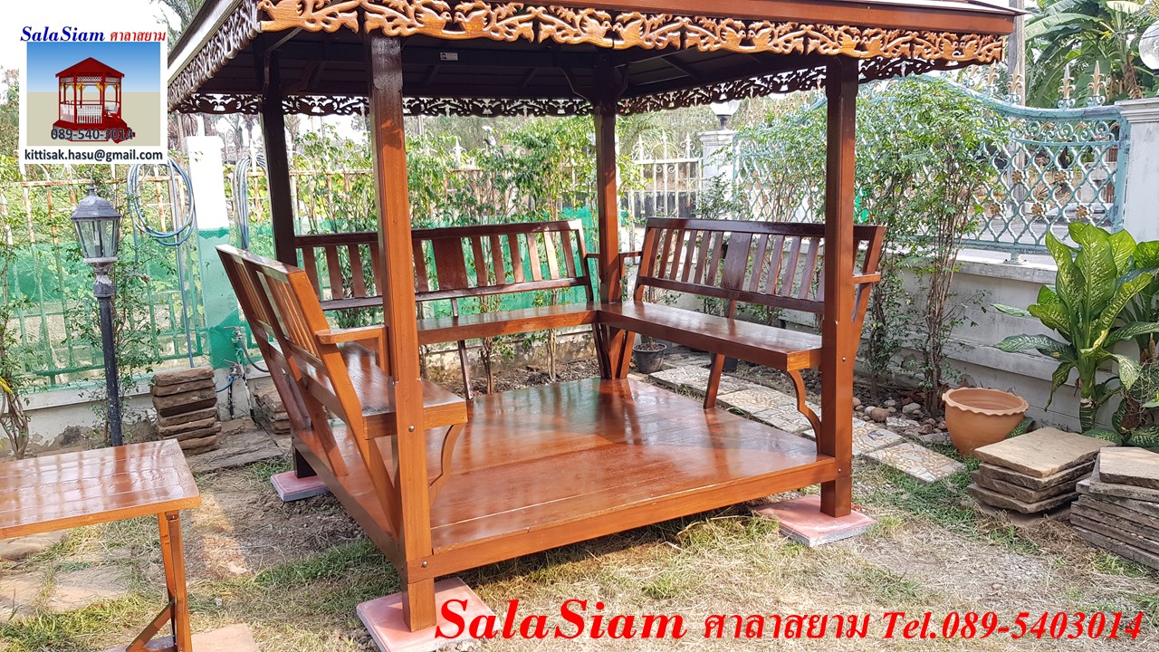 ผลงานการส่งมอบศาลาไม้ทรงบาหลีของคุณแหลม หมู่บ้านฮันนีวิลล่า ถนนพุทธมณฑลสาย1 ซอย29 แขวงบางระมาด เขตตลิ่งชัน กรุงเทพ