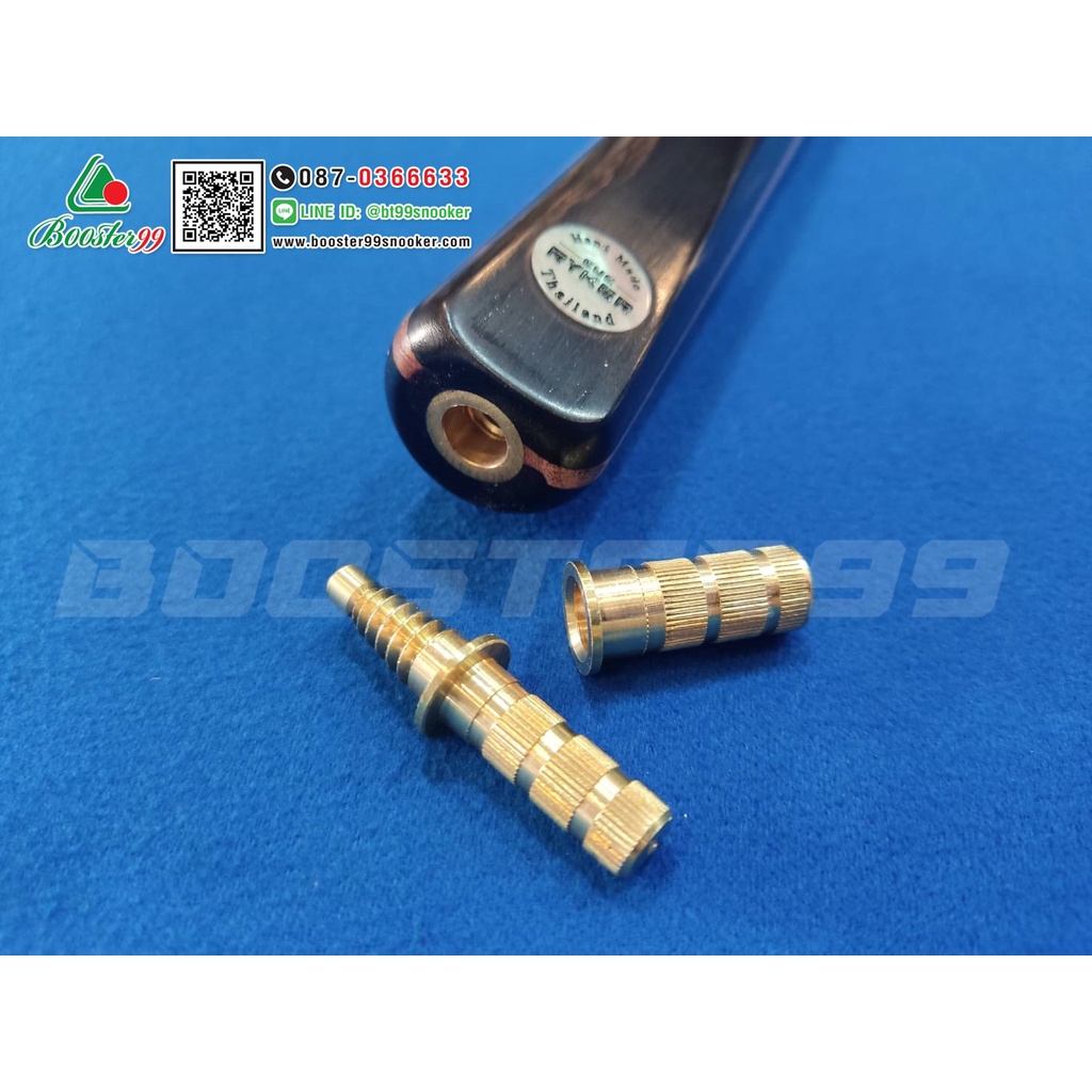(KL05-6) ข้อต่อไม้คิว เกลียวตูด ทองเหลืองแท้ (ราคาต่อ1ชิ้น)