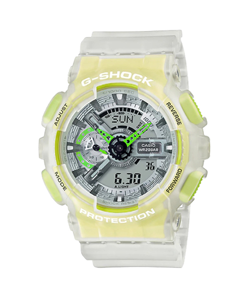 CASIO G-SHOCK นาฬิกาข้อมือ นาฬิกากันน้ำ นาฬิกาของแท้ ประกันศูนย์ CMG 1 ปี รุ่น GA-110LS-7A นาฬิกาสีขาว