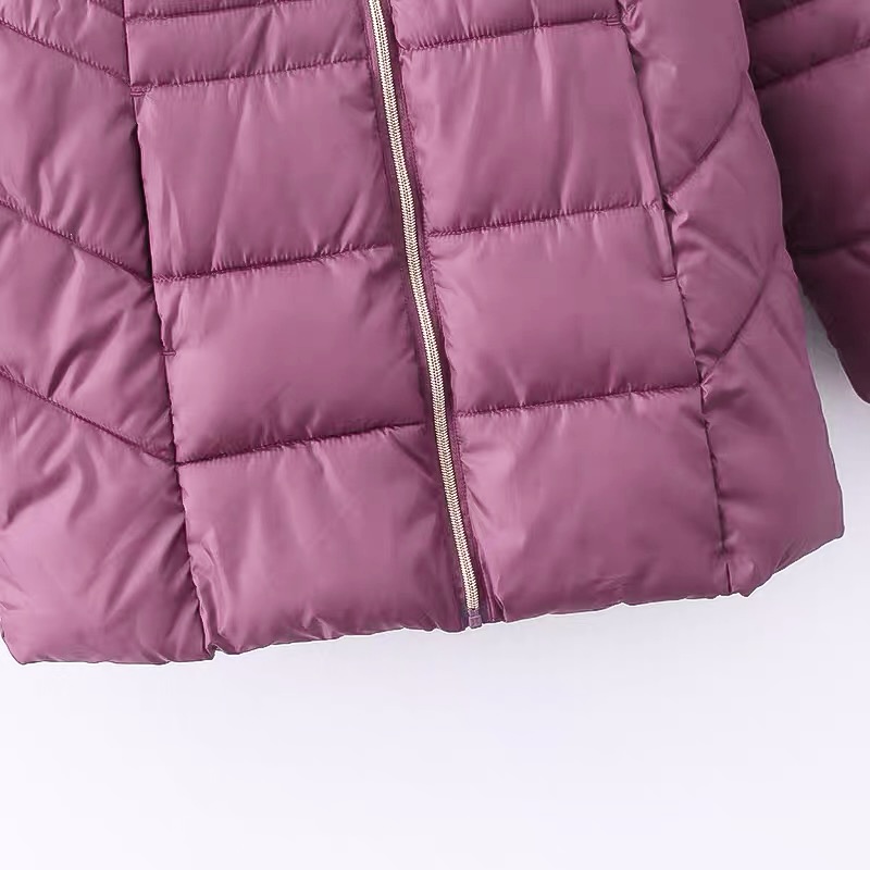เสื้อกันหนาว เสื้อฮู้ดเฟอร์ บุนวมอุ่น สีแดง แบรนด์ INEXTENSO (padded puffer coat สำเนา