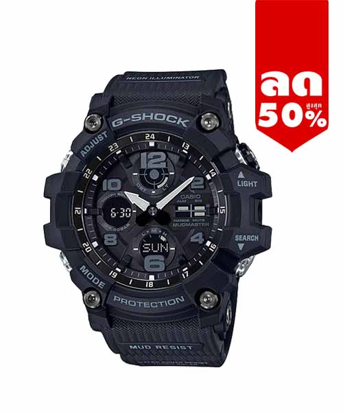 CASIO G-SHOCK นาฬิกาข้อมือ นาฬิกากันน้ำ นาฬิกาของแท้ ประกันศูนย์ CMG 1 ปี รุ่น GSG-100-1A นาฬิกาสีดำ