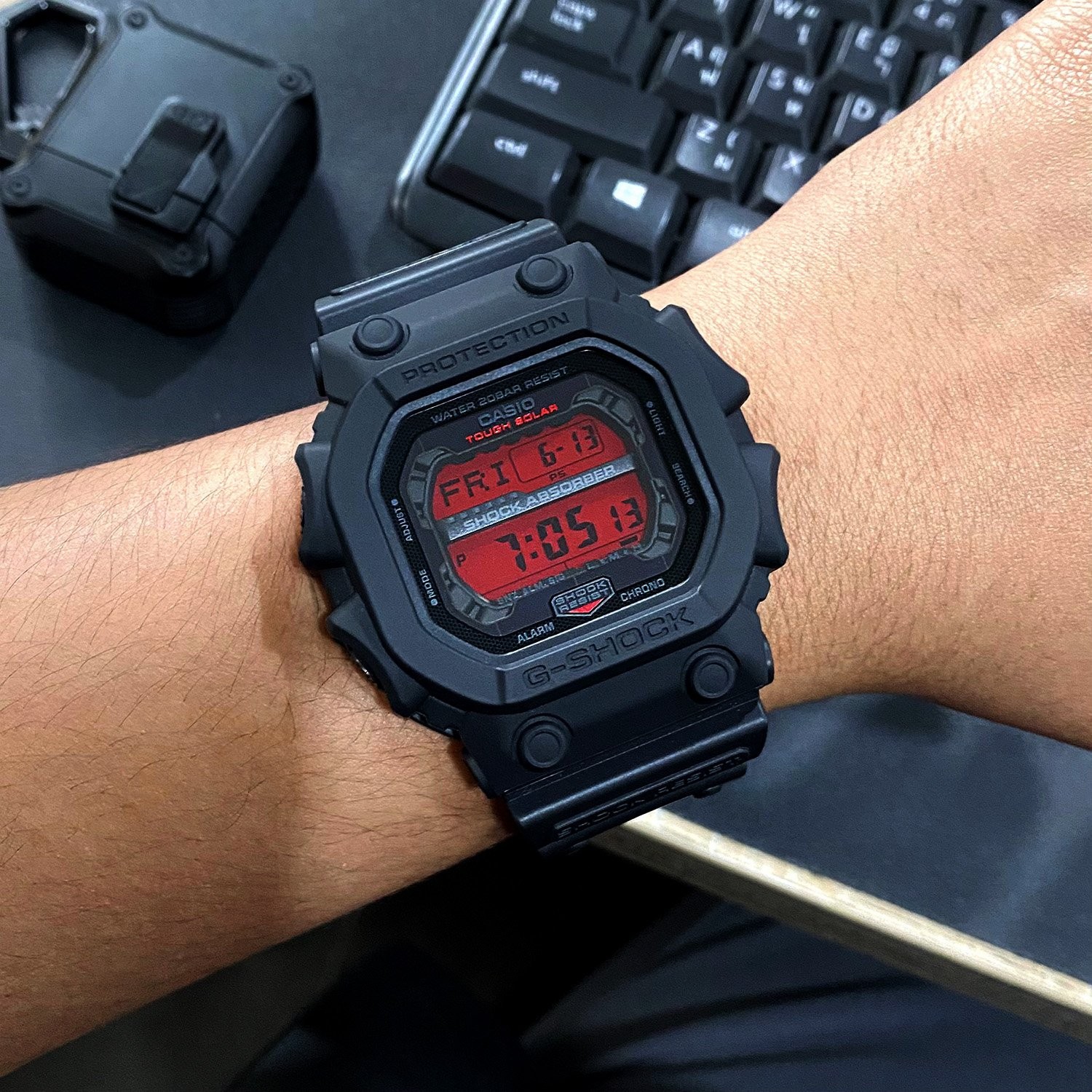 CASIO MID YEAR SALE G-SHOCK นาฬิกาข้อมือ นาฬิกากันน้ำ นาฬิกาของแท้ ประกันศูนย์ CMG 1 ปี รุ่น GX-56BBR-1 นาฬิกาสีดำ