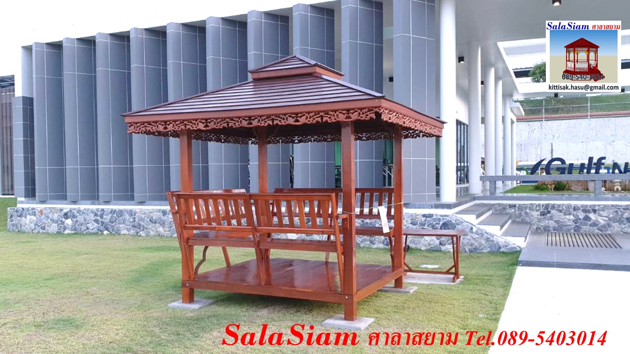 ผลงานการส่งมอบศาลาทรงบาหลีของบริษัท Gulf หรือ โรงไฟฟ้าหนองละลอก 2 บ้านค่าย ระยอง จำนวน 2 หลัง