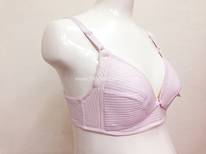 เสื้อยกทรงเปิดให้นม กระดุมหน้า ไม่มีโครง สีชมพู มีไซส์ 34, 36, 38, 40, 42