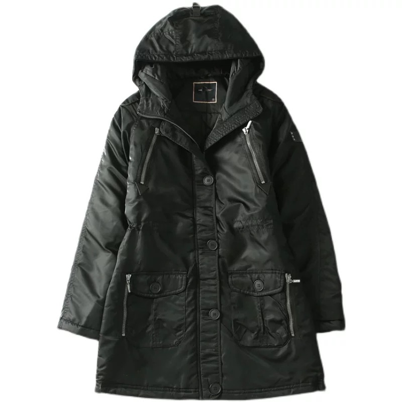 U.S. Polo ASSN. เสื้อกันหนาว เสื้อฮู้ดเฟอร์ บุนวมอุ่น สีนู้ดกะปิ แบรนด์ U.S. POLO ASSN. (padded puffer coat สำเนา กะปิ