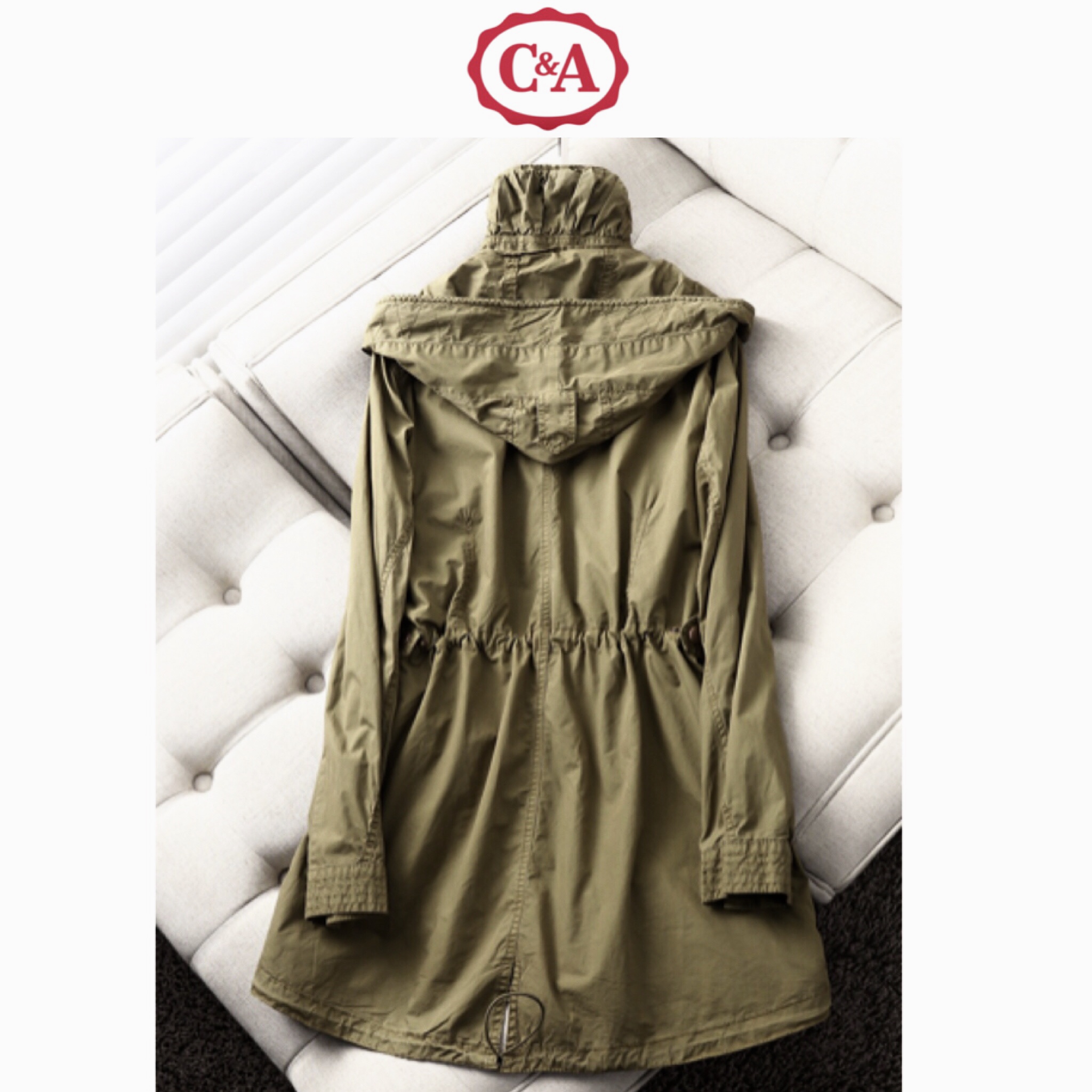 Outerwear Yessica by C&A เสื้อฮู้ดทหาร เสื้อทหาร สีเขียว หมวกฮู้ด เสื้อปาร์กา เสื้อนอก แบรนด์ Outerwear Yessica by C&Aงานสวย เท่ห์มาก คะ Size S/M/L/XL เขียวทหาร