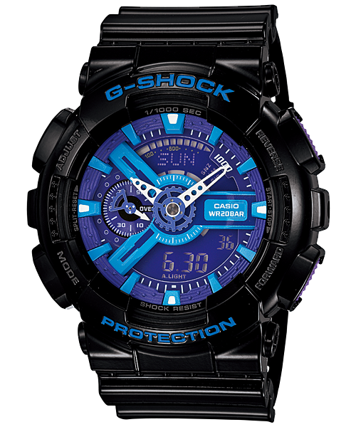 CASIO G-SHOCK นาฬิกาข้อมือ นาฬิกากันน้ำ นาฬิกาของแท้ ประกันศูนย์ CMG 1 ปี รุ่น GA-110HC-1A นาฬิกาสีดำ
