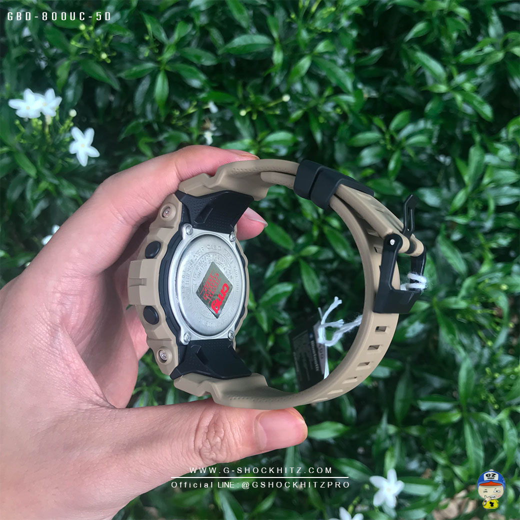 CASIO G-SHOCK นาฬิกาข้อมือ นาฬิกากันน้ำ นาฬิกาของแท้ ประกันศูนย์ CMG 1 ปี รุ่น GBD-800UC-5 นาฬิกาสีน้้ำตาล