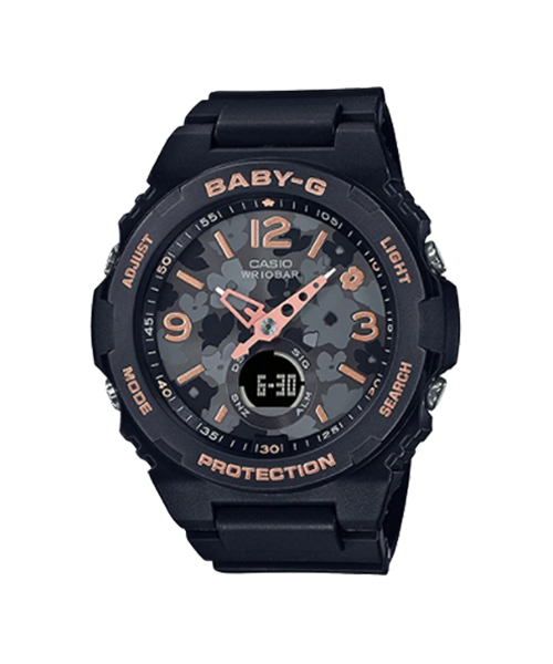 CASIO BABY-G นาฬิกาข้อมือ นาฬิกากันน้ำ นาฬิกาของแท้ ประกันศูนย์ CMG 1 ปี รุ่น BGA-260FL-1A นาฬิกาสีดำ