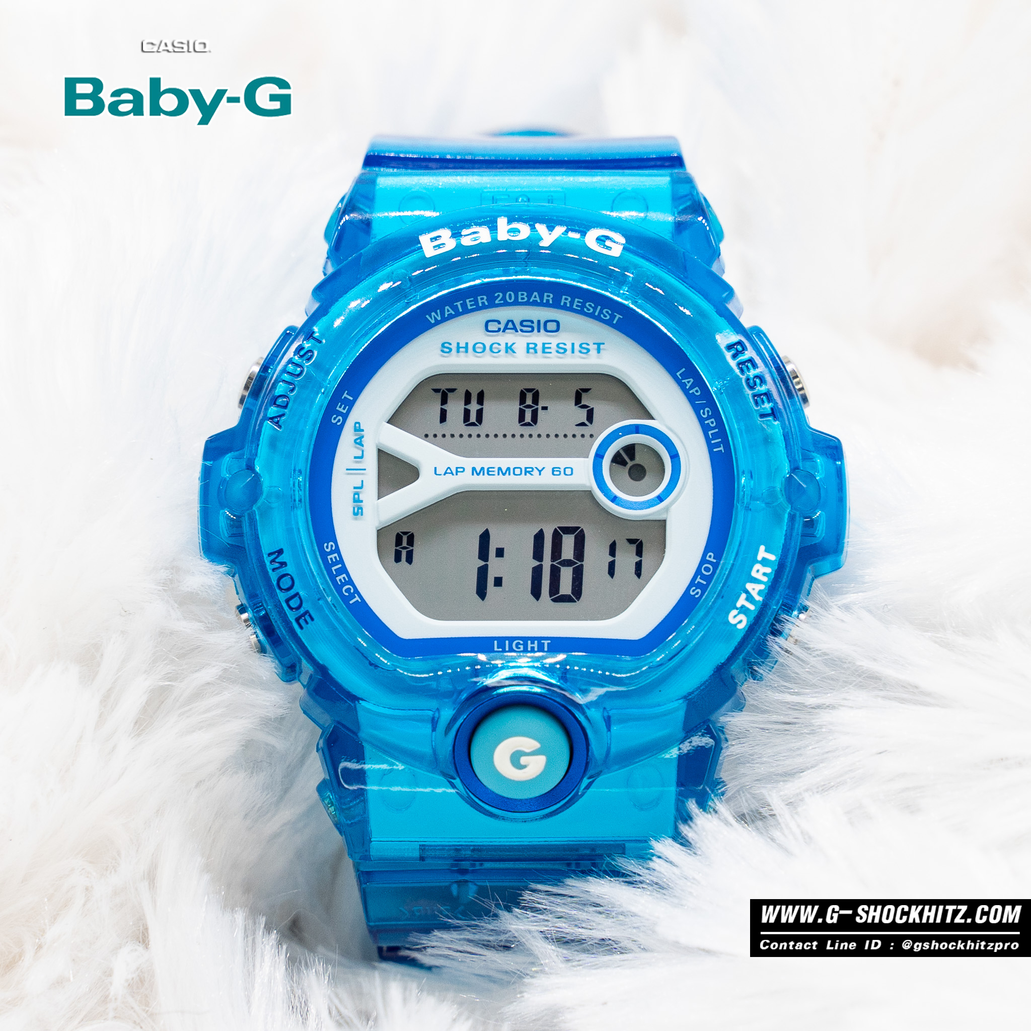 CASIO BABY-G นาฬิกาข้อมือ นาฬิกากันน้ำ นาฬิกาของแท้ ประกันศูนย์ CMG 1 ปี รุ่น BG-6903-2B นาฬิกาสีฟ้า