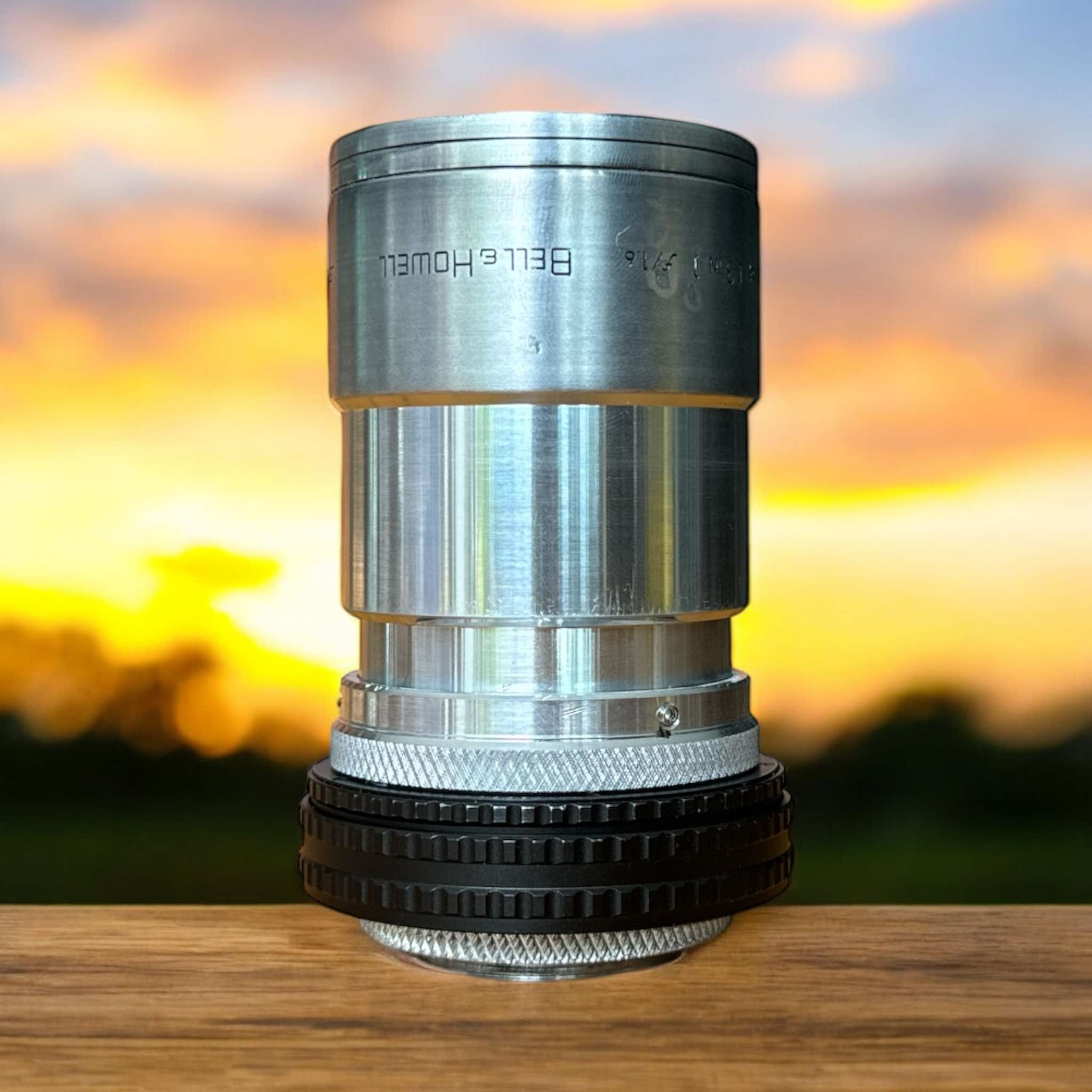 BELL$HOWELL 16MM.PROJECTION LENS 76MM.(3 INCH)F1.6 MODIFIED M39 MOUNT