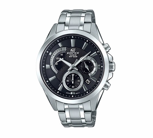 CASIO EDIFICE นาฬิกาข้อมือ นาฬิกากันน้ำ นาฬิกาของแท้ ประกันศูนย์ CMG 1 ปี รุ่น EFV-580D-1A นาฬิกาสีเงิน
