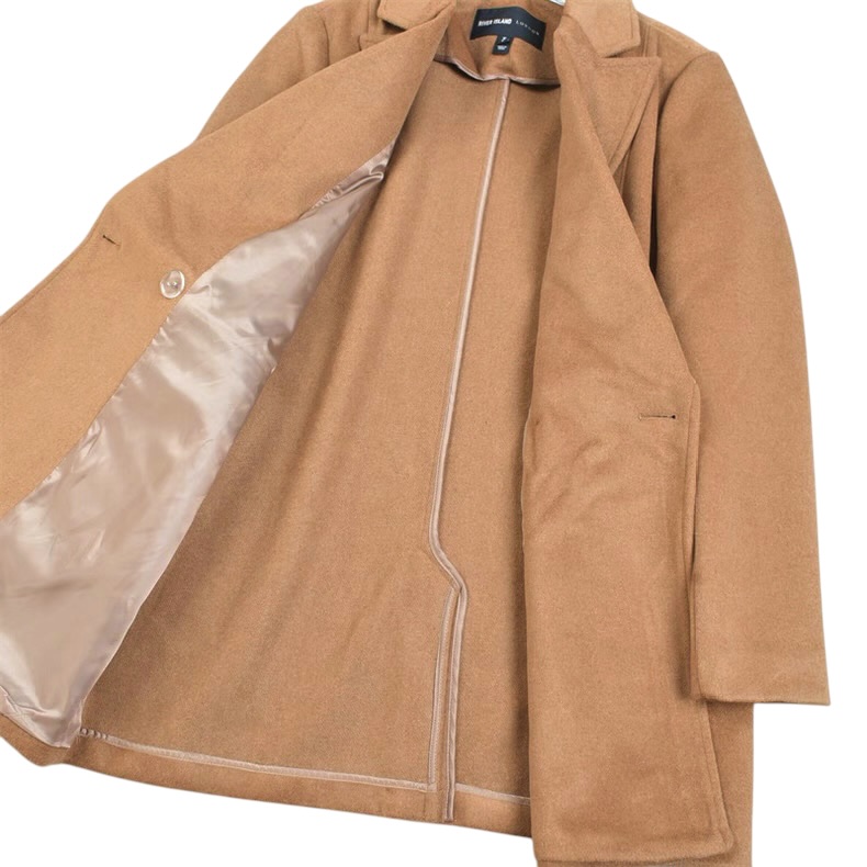 Love tree เสื้อโค้ทกันหนาว เสื้อกันหนาว overcoat โค้ทวูล สีcamel belt coat สีครีมเบจ แบรนด์ RIVER ISLAND Camel