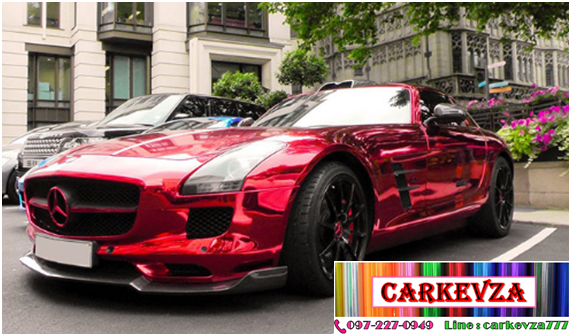 สติกเกอร์ Mirror Chrome-Blue ( ยืดหยุ่นสูง )