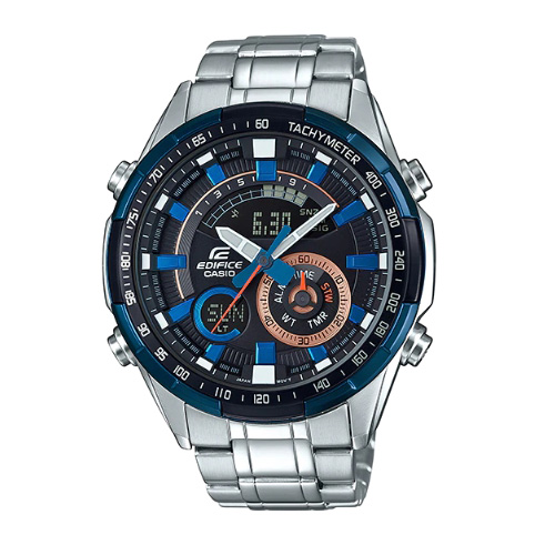 CASIO EDIFICE นาฬิกาข้อมือ นาฬิกากันน้ำ นาฬิกาของแท้ ประกันศูนย์ CMG 1 ปี รุ่น ERA-600DB-1A นาฬิกาสีเงิน