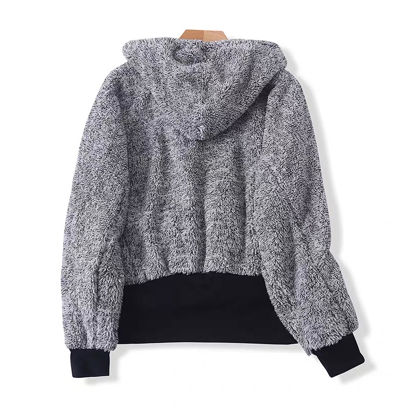เสื้อเฟอร์กันหนาว หมวกฮู้ด เสื้อขน สีขาว (FLUFFY COAT) สำเนา สำเนา สำเนา