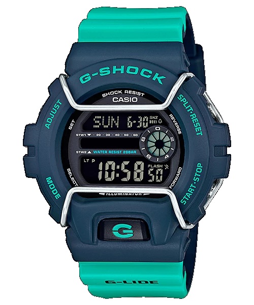 CASIO G-SHOCK นาฬิกาข้อมือ นาฬิกากันน้ำ นาฬิกาของแท้ ประกันศูนย์ CMG 1 ปี รุ่น GLS-6900-2DR นาฬิกาสีฟ้า